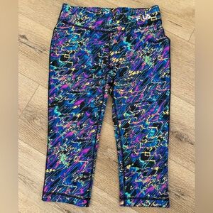 Fila Electric Blue and Pink crop Leggings